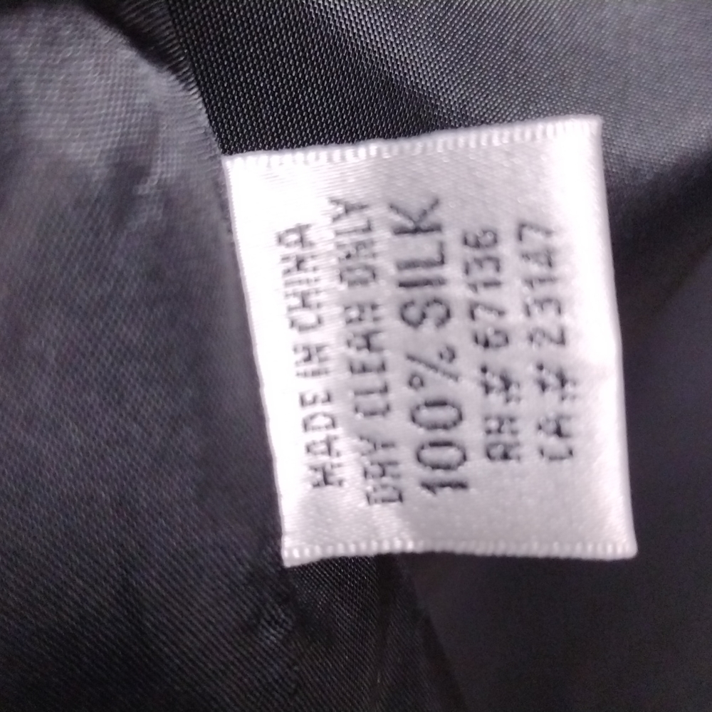 100% Silk Talbots Basic Charcoal/Black Shift Dres… - image 7